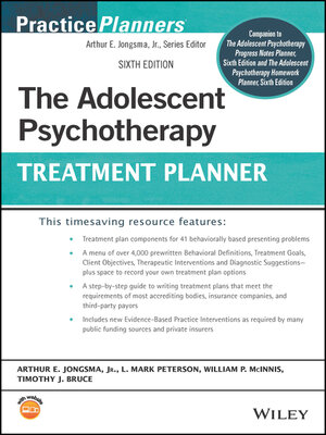 cover image of The Adolescent Psychotherapy Treatment Planner